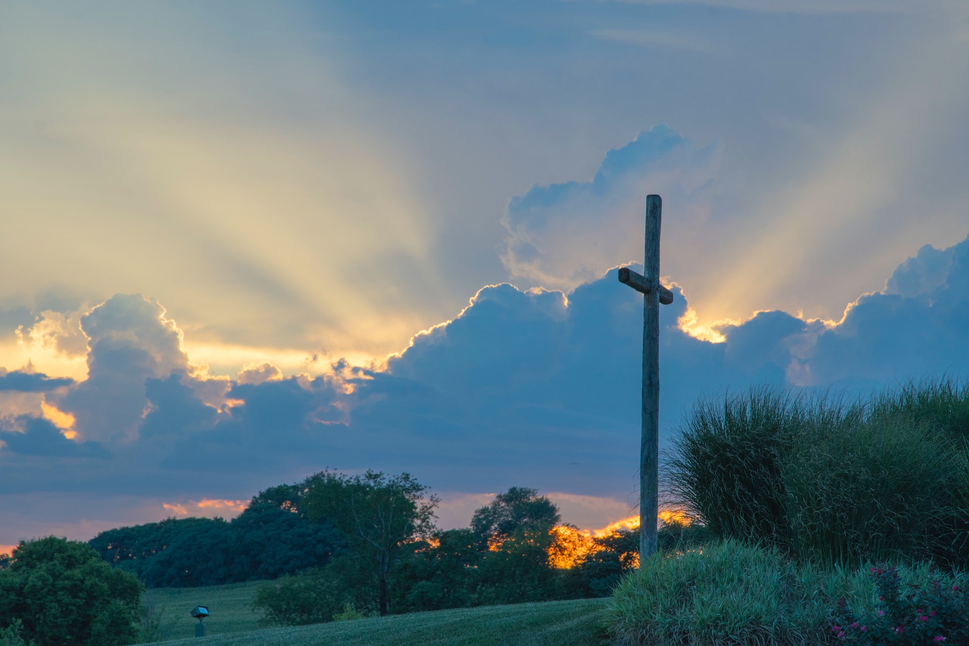 cross in mountain